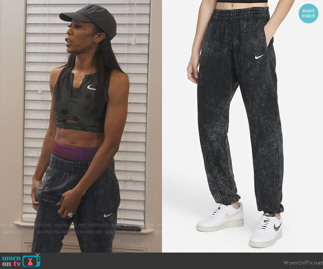 Nike Washed Fleece Pants worn by Sanya Richards-Ross on The Real Housewives of Atlanta