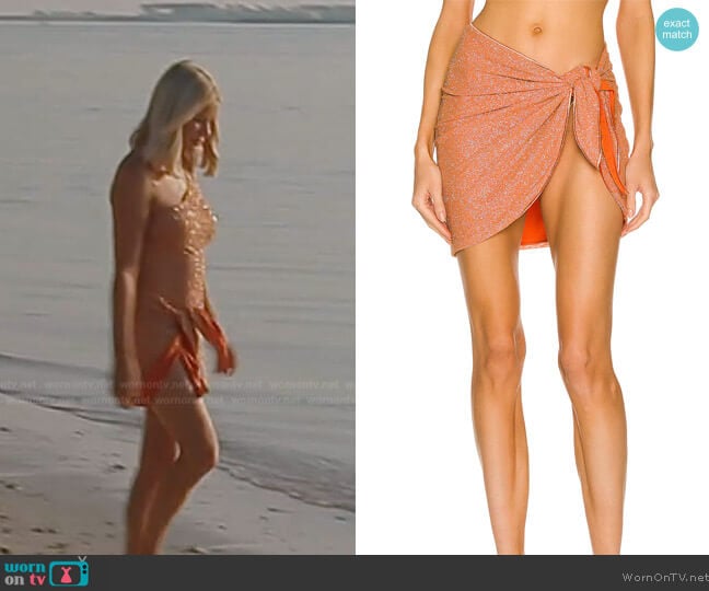 Oseree Shine Mini Pareo Skirt worn by Caroline Stanbury (Caroline Stanbury) on The Real Housewives of Dubai