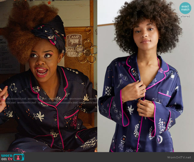 Out From Under Starry Night Shirt and Pants worn by Kourtney (Dara Renee) on High School Musical The Musical The Series