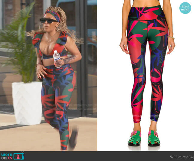 by Patbo Printed High Rise 7/8 Legging worn by Drew Sidora on The Real Housewives of Atlanta