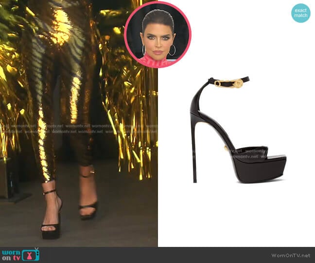 Versace Platform Sandals worn by Lisa Rinna on The Real Housewives of Beverly Hills