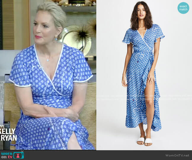 Poupette by St. Barth Joe Wrap Dress worn by Ali Wentworth on Live with Kelly and Mark