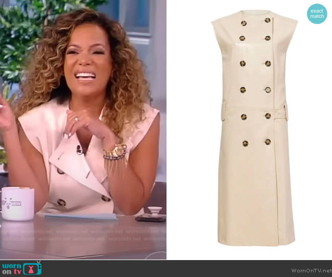 Proenza Schouler Double-breasted Leather Dress worn by Sunny Hostin on The View
