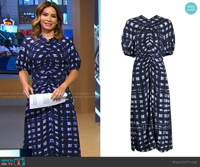 Proenza Schouler Tie Dye Cinched Dress worn by Rebecca Jarvis on Good Morning America