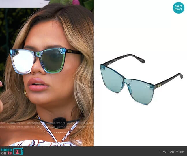 Quay Come Thru Sunglasses worn by Nadjha Day on Love Island USA