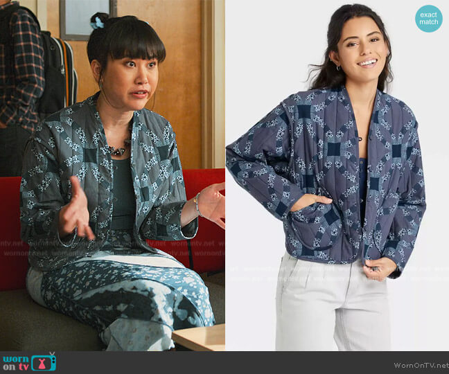 Universal Thread Quilted Jacket worn by Eleanor Wong (Ramona Young) on Never Have I Ever