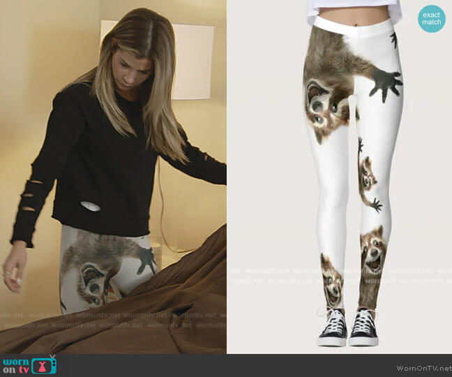 Zazzle Raccoon tights worn by Naomie Olindo on Southern Charm