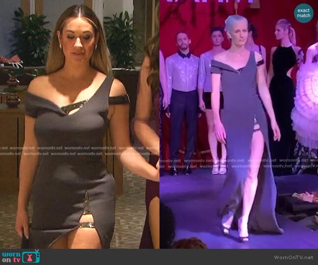 Randi Rahm Fall 2020 Ink Runway Dress worn by Rachel Recchia on The Bachelorette