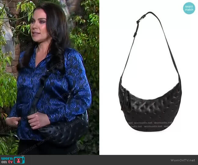 Rag & Bone Riser Leather Crossbody Bag worn by Chloe Lane (Nadia Bjorlin) on Days of our Lives