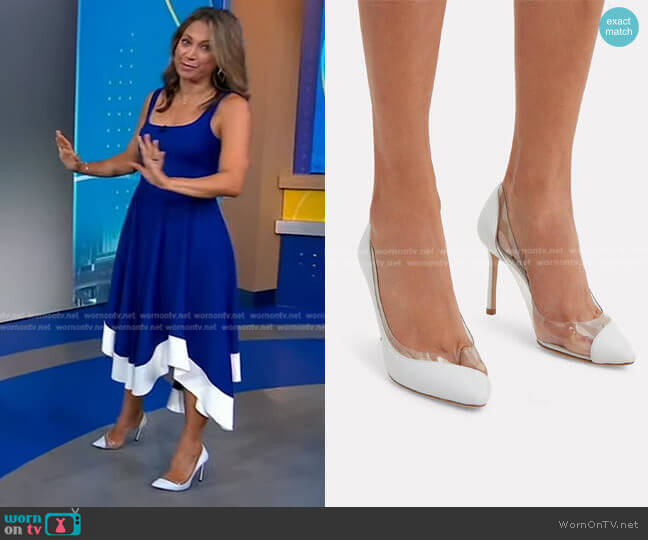 Jimmy Choo Romy PVC Pumps worn by Ginger Zee on Good Morning America