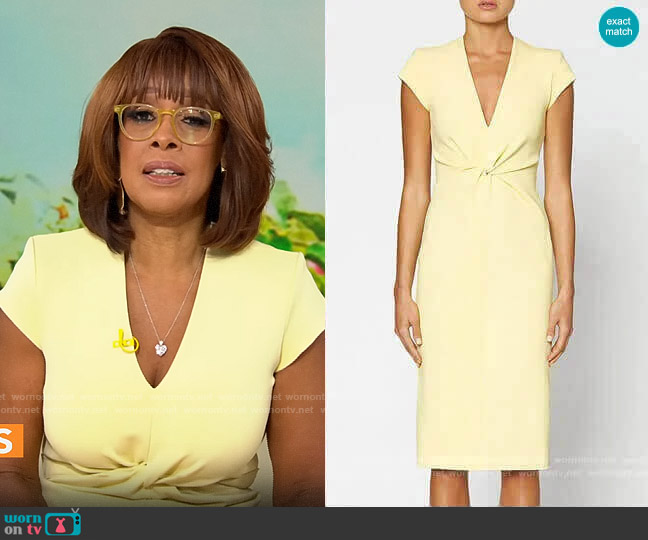 Scanlan Theodore Milano Turban Dress worn by Gayle King on CBS Mornings