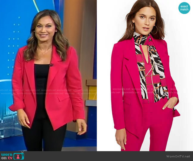 New York & Company Soft Madie Blazer - 7th Avenue worn by Ginger Zee on Good Morning America