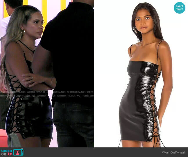 Superdown Roxie Lattice Mini Dress worn by Nadjha Day on Love Island USA