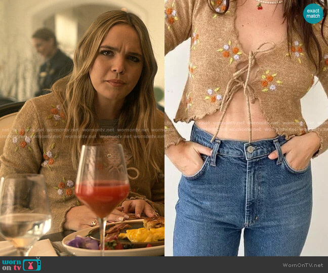Tach Clothing Anastasia Cardigan worn by Imogen Adams (Bailee Madison) on Pretty Little Liars Original Sin