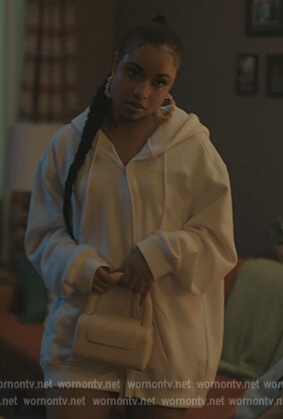 Tiffany’s white hand bag on The Chi