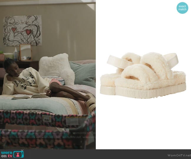 Ugg Oh Fluffita worn by Kiesha Williams (Birgundi Baker) on The Chi