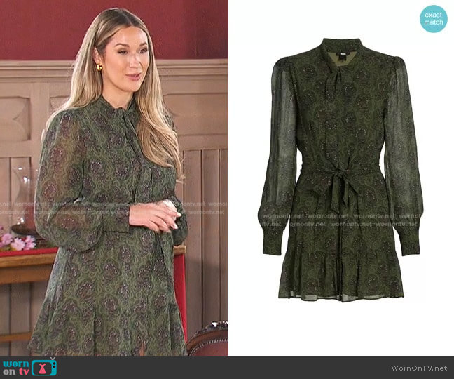 Paige Vittoria Paisley Silk Mini Dress worn by Rachel Recchia on The Bachelorette