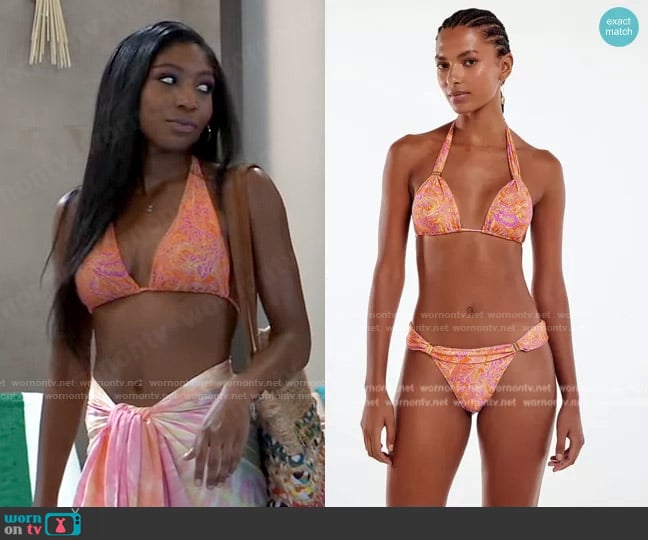Vix Bia Tube Triangle Bikini Top worn by Trina Robinson (Tabyana Ali) on General Hospital