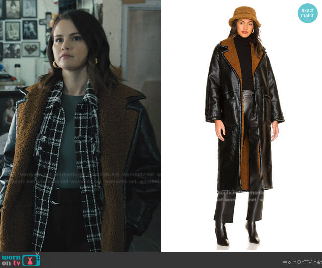Free People London Vegan Coat worn by Mabel Mora (Selena Gomez) on Only Murders in the Building