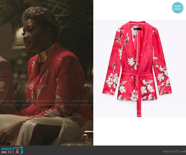 Zara Kimono Style Blazer worn by Jada Washington (Nia Jervier Carolyn) on The Chi