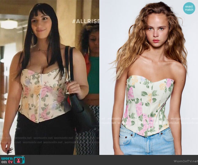 Zara Floral Corset Top