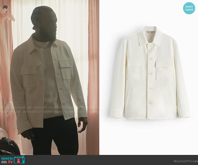 Zara Pocket Jacket worn by Trig (Luke James) on The Chi
