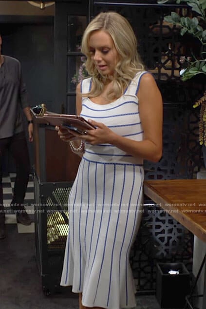 Abby’s striped dress on The Young and the Restless