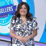 Adrianna’s white floral button front dress on Today
