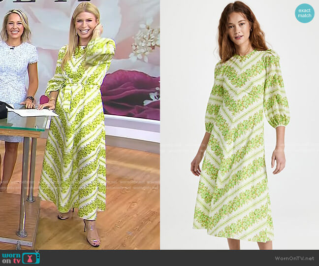 Alemais Jolene Chevron Midi Dress worn by Jill Martin on Today