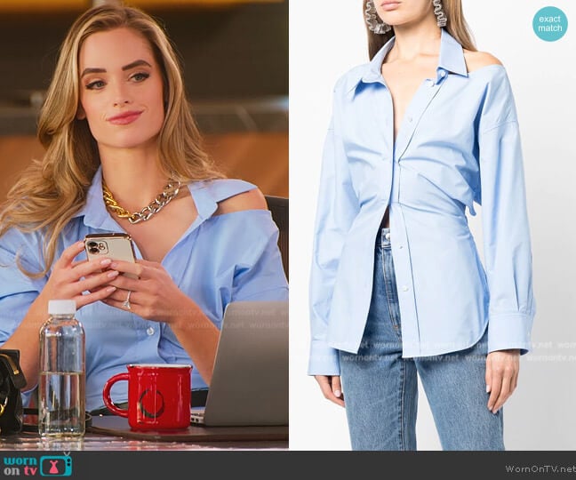 T by Alexander Wang Open Back Shirt worn by Alexandra Jarvis (Alexandra Jarvis) on Selling the OC