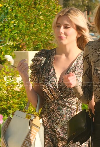 Alexandra’s metallic paisley dress on Selling the OC