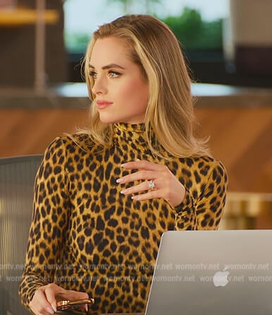Alexandra’s yellow leopard mesh top on Selling the OC