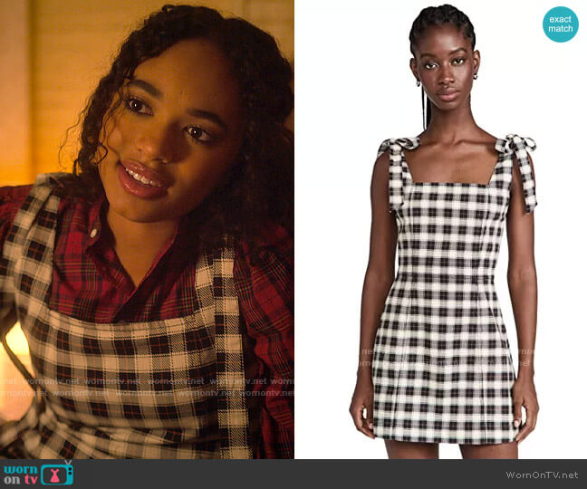 Alice + Olivia Maryann Plaid Dress worn by Tabitha 'Tabby' Hayworth (Chandler Kinney) on Pretty Little Liars Original Sin