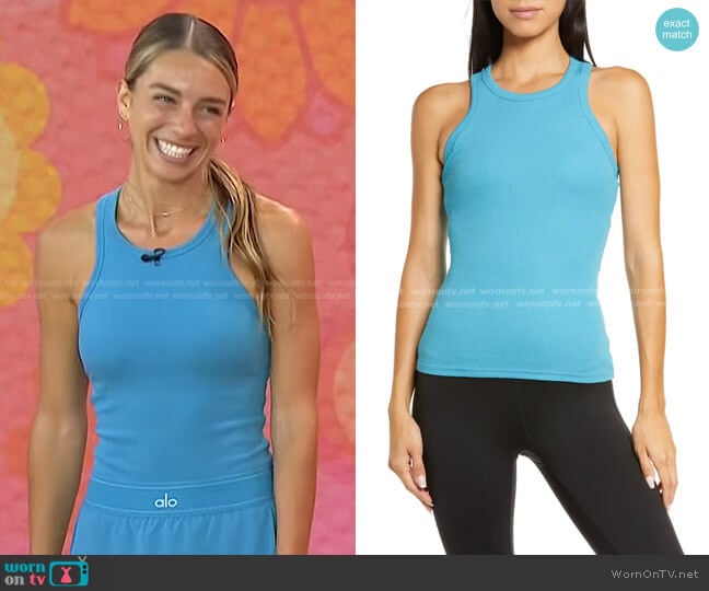 Alo Aspire Rib Tank worn by Savannah Simon on Today
