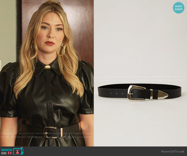 B-Low The Belt Jordana Leather Belt worn by Amanda Carrington (Eliza Bennett) on Dynasty