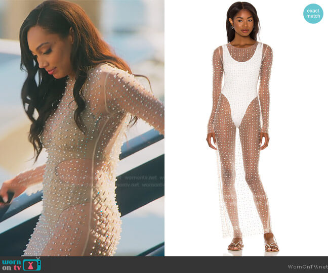 Beach Bunny Champagne Nights Mesh Dress worn by Brandi Marshall (Brandi Marshall) on Selling the OC