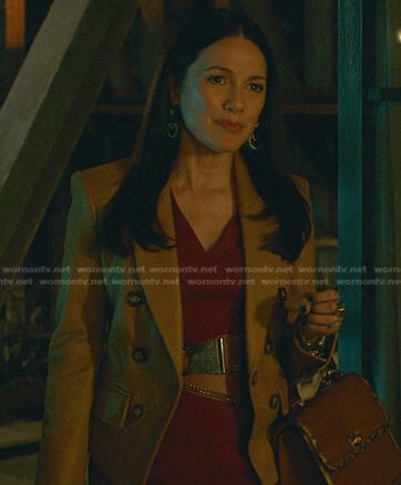 Bianca’s beige leather blazer on Good Trouble