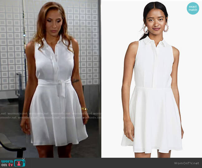 Black Halo Malena Dress in Sugar worn by Lily Winters (Christel Khalil) on The Young and the Restless