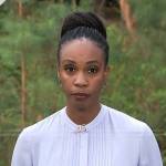 Blayne Alexander’s lilac pintuck blouse on Today