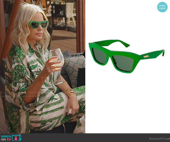 Bottega Veneta Sharp Wayfarer worn by Caroline Stanbury (Caroline Stanbury) on The Real Housewives of Dubai