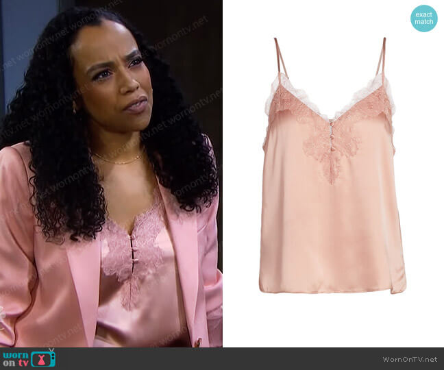 Cami NYC Brian Silk Cami Top worn by Jada Hunter (Elia Cantu) on Days of our Lives