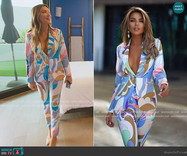 Catwalk Connection Tanika Blue Two Piece Set worn by Alex Halll (Alex Hall) on Selling the OC