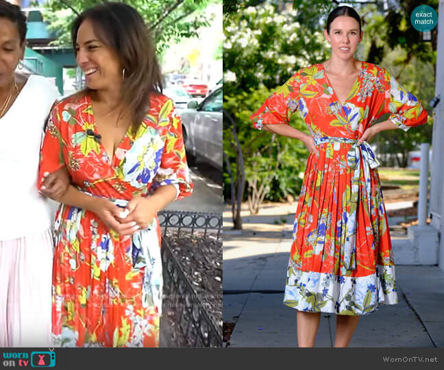 Portofino Dress from Chateau Bel Age worn by Michelle Miller on CBS Mornings