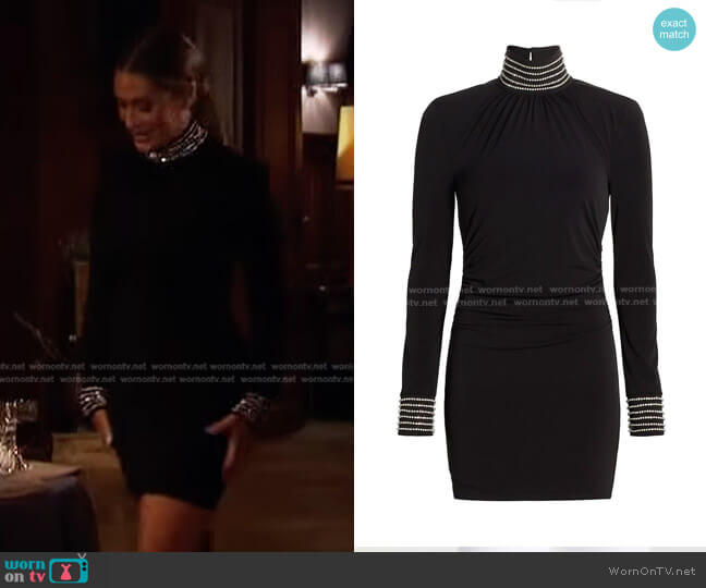 Cinq a Sept Izzy Embellished Turtleneck Dress worn by Rachel Recchia on The Bachelorette
