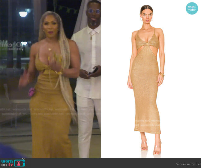 Cult Gaia Serita Knit Dress worn by Sheree Whitefield on The Real Housewives of Atlanta