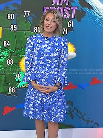 Dylan’s blue floral long sleeve dress on Today