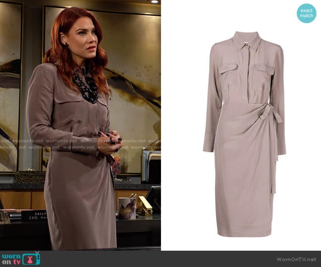 Equipment Quentell Dress worn by Sally Spectra (Courtney Hope) on The Young and the Restless