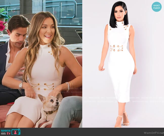 Fashion Nova Change This Love Bandage Dress worn by Alex Halll (Alex Hall) on Selling the OC