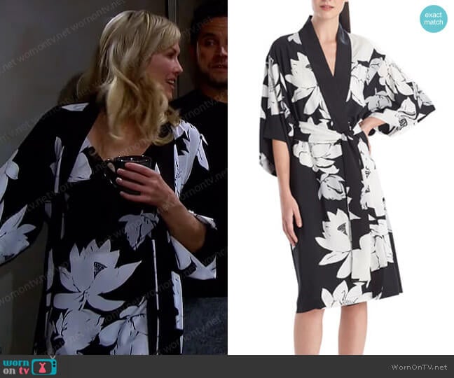 Natori Lotus Robe worn by Kristen DiMera (Stacy Haiduk) on Days of our Lives