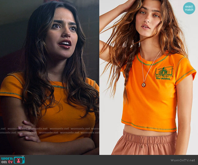 Free People Tourist Tee worn by Noa Olivar (Maia Reficco) on Pretty Little Liars Original Sin